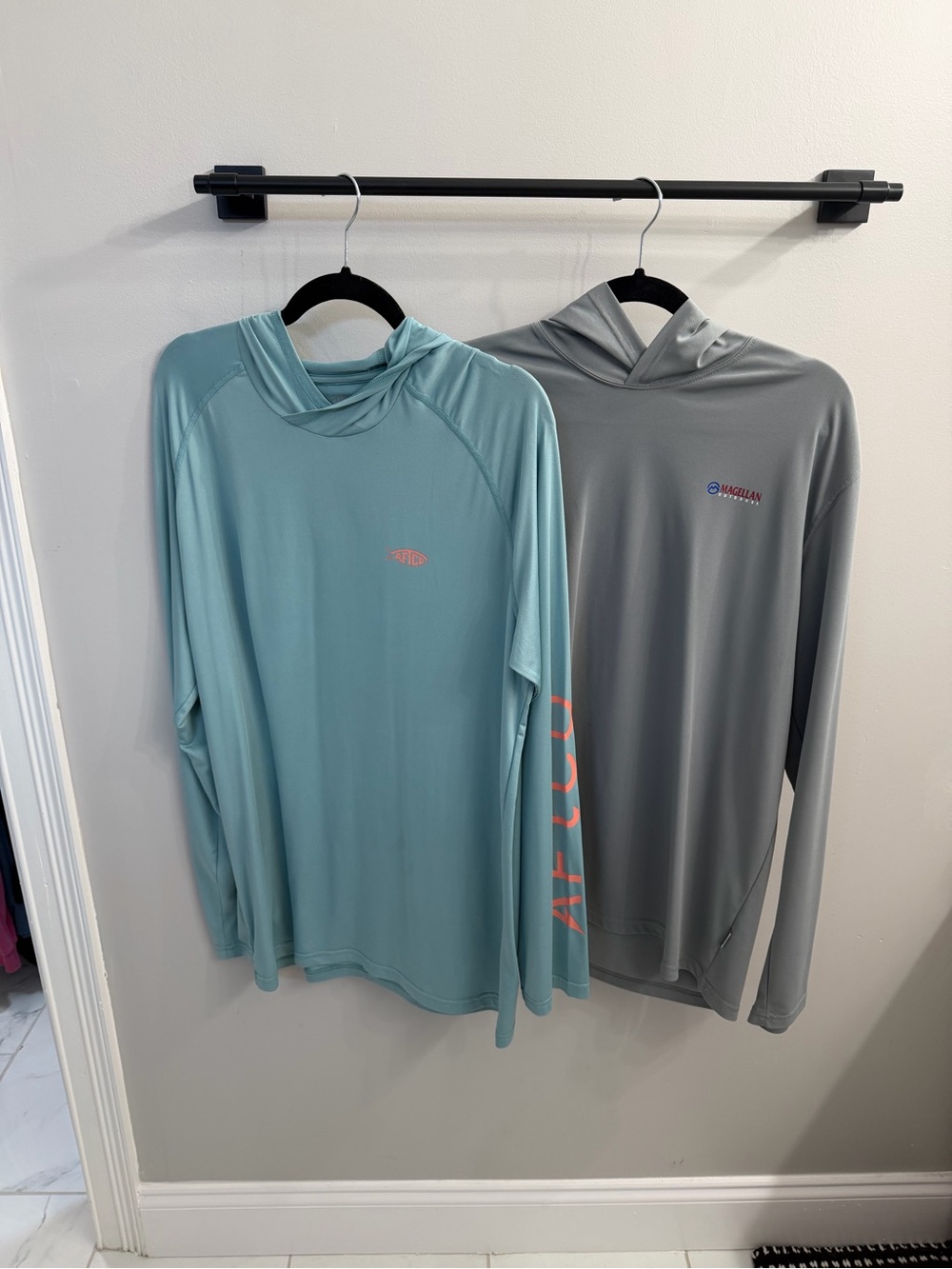 Light Blue & Gray Sun Hoodie Duo - Aftco and Magellan Fishing Tops